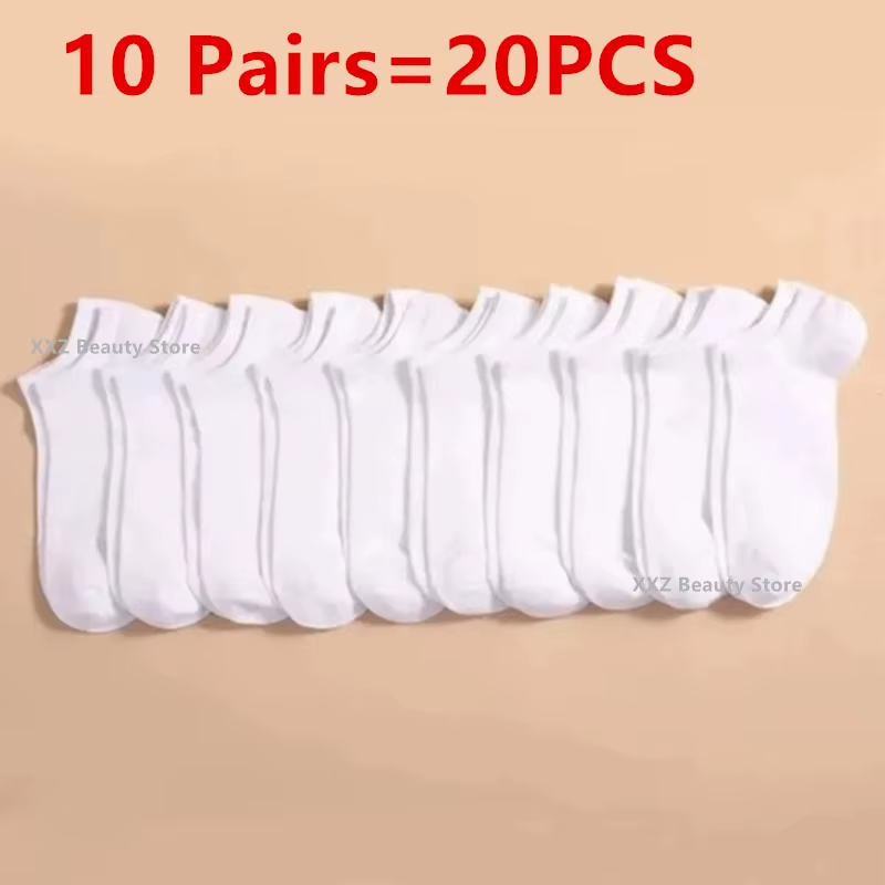 Thumbnail: 50/100 Pairs Solid Color Breathable ﻿Sock Women Men Boat Socks Invisible Low Cut