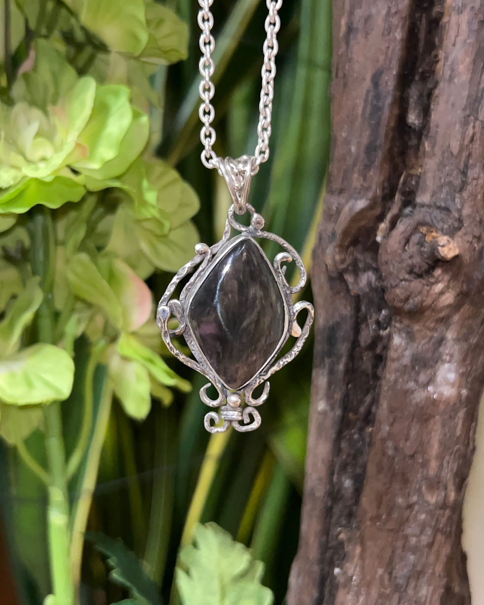 Miniatura: Regenbogen Obsidian Anhänger 