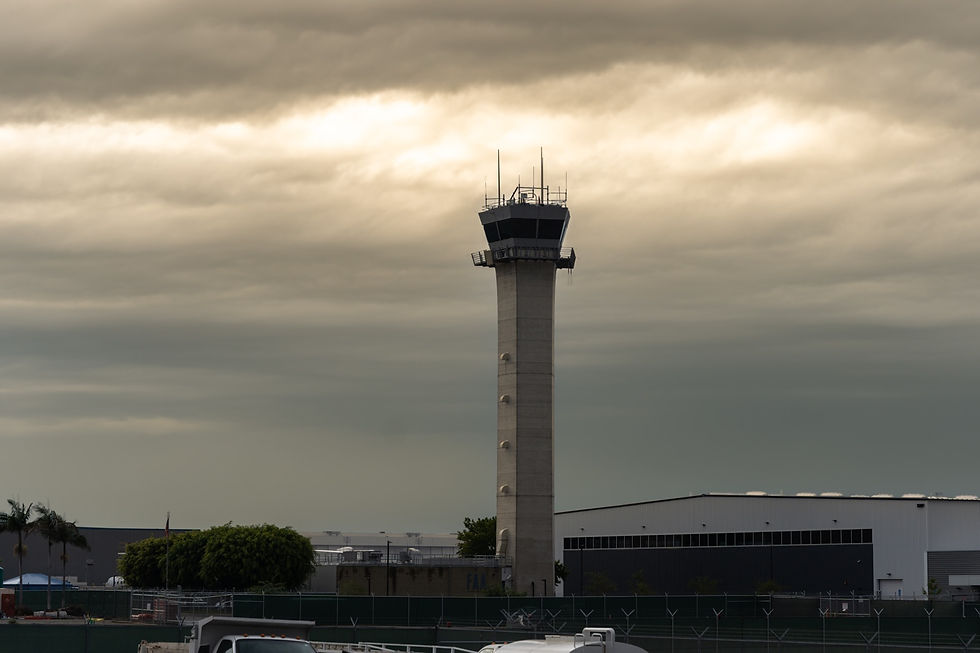 The Long Beach Airport control tower
