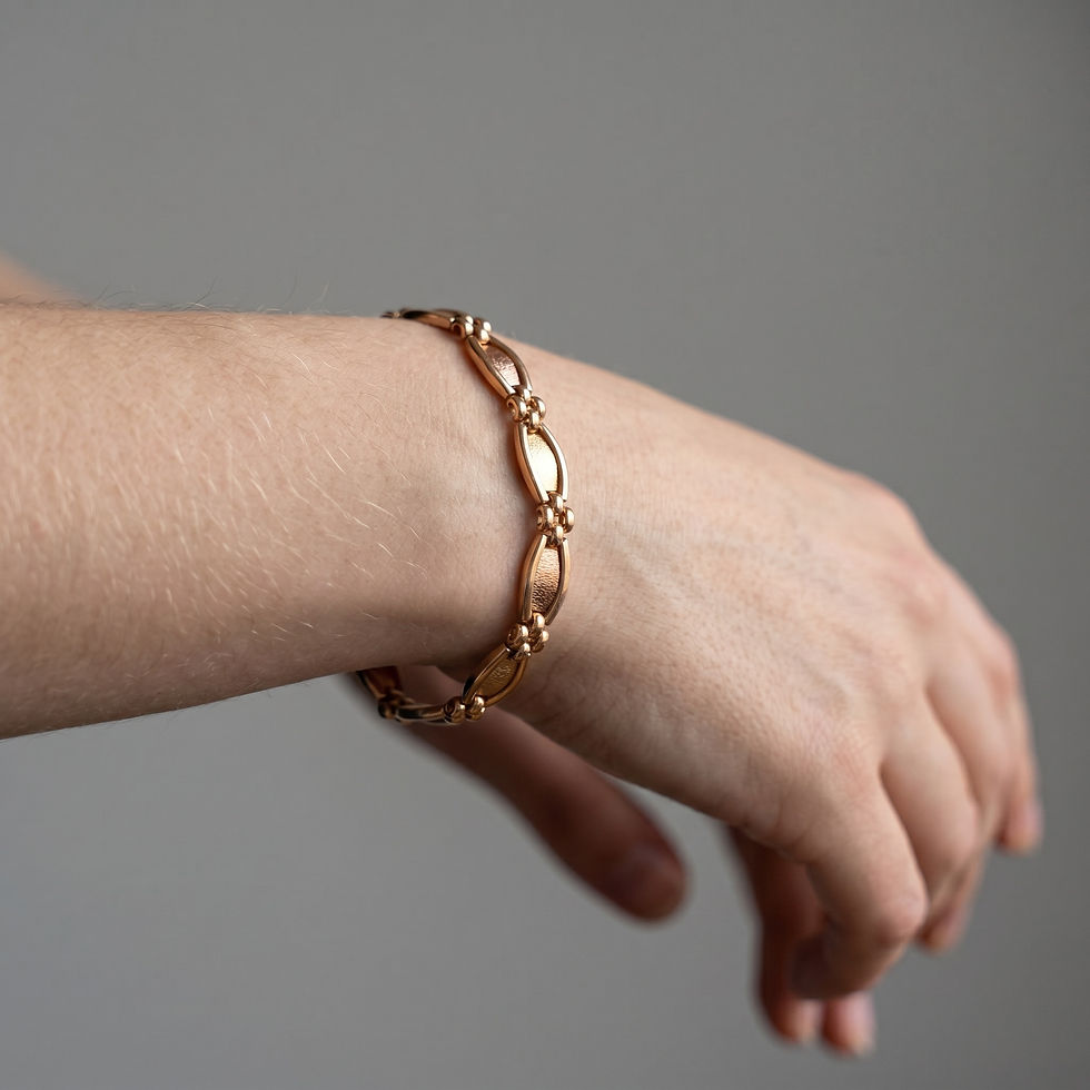 Thumbnail: Italian Two-Tone Gold Bracelet