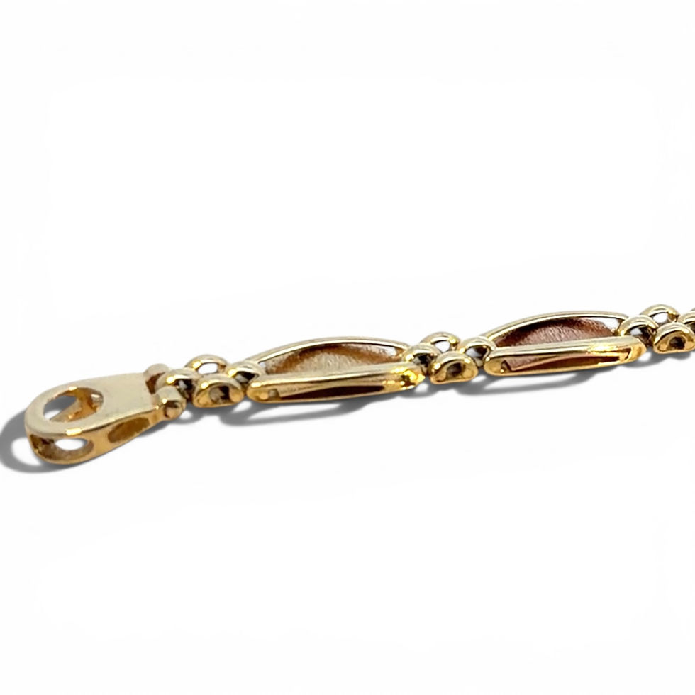Thumbnail: Italian Two-Tone Gold Bracelet