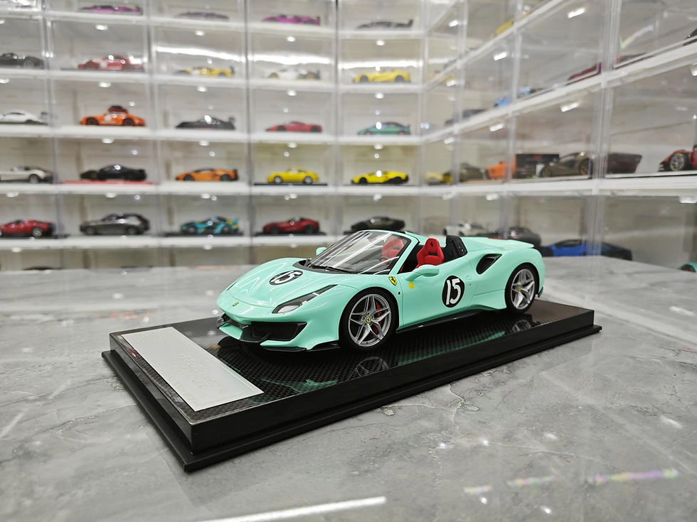 DM Ferrari 488Pista Spider convertible version of the supercar simulation resin