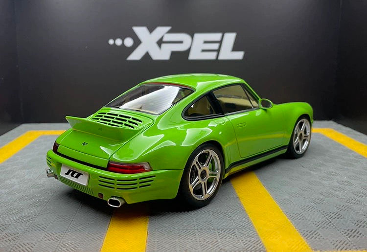 Thumbnail: Almost Real ar 1:18 porsche ruf scr 2018 birch green alloy full opening car mode