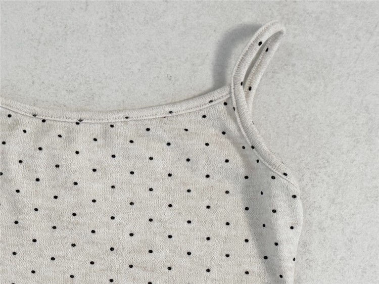 Women's Polka Dot Cardigan Tank Top & Scarf 3 Piece Set