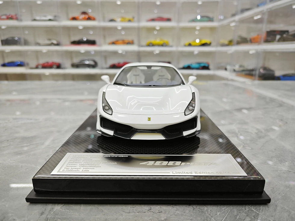 Thumbnail: DM Ferrari 488 Pista Spider resin full open limited edition car model 1/18