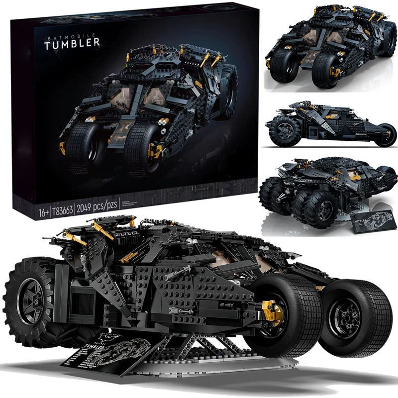Thumbnail: 2049 Pellets Bricks of the Batmobile Tumbler Batpod Motorcycle Set Model Stones