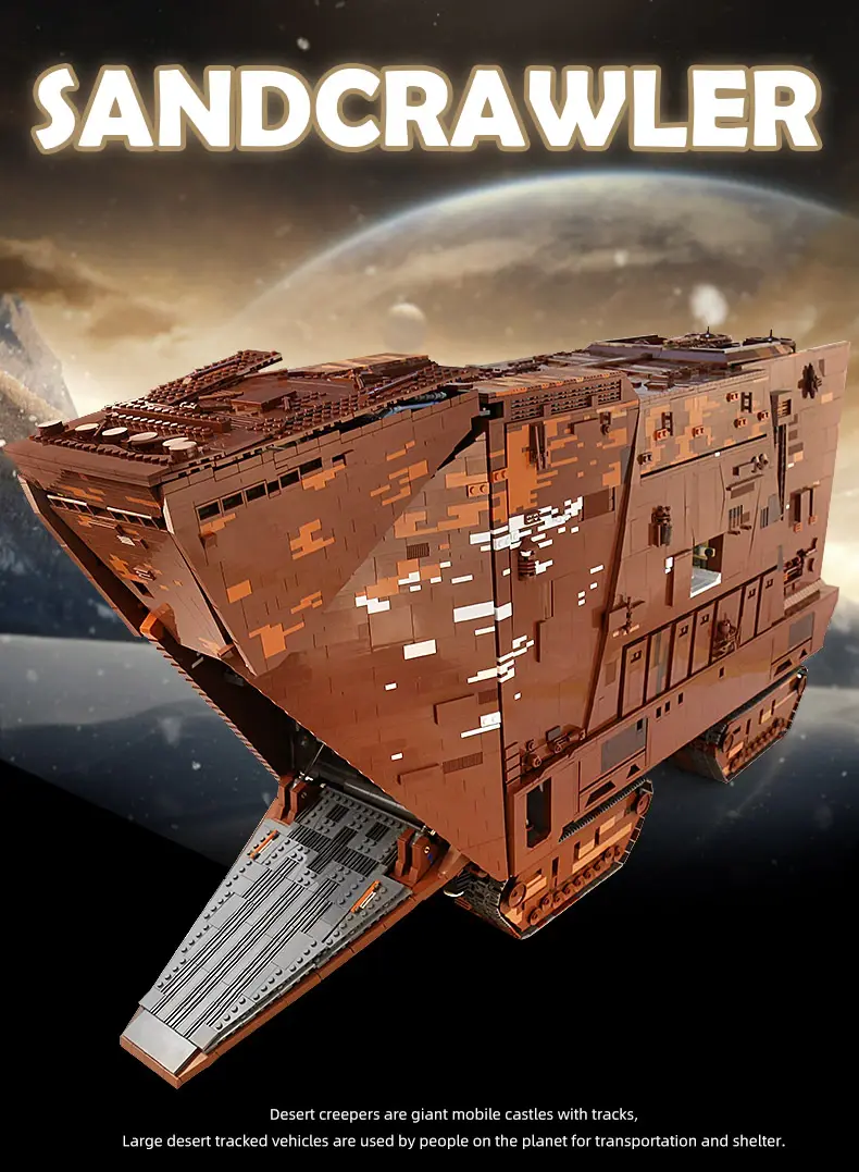 Thumbnail: Building Blocks Star Destroyer Cavegod UCS Sandcrawler Model Assemble Bricks