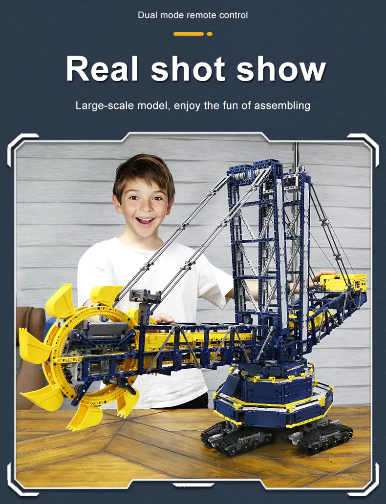 Thumbnail: Technical Bucket Wheel Excavator Building Blocks Remote Control Truck Bric