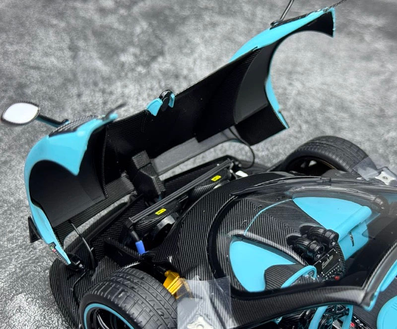 Thumbnail: Almost Real AR+1/18 Pagani Zonda Uno Convertible Blue Alloy Car Model
