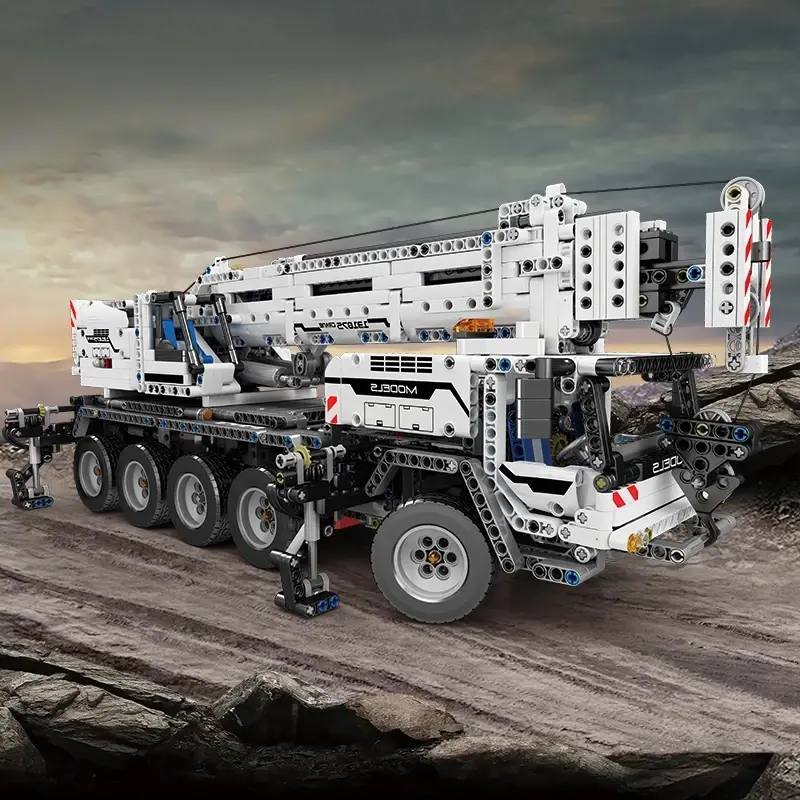 Motor Power Mobile Crane Mk II Truck Model Engineering Toys Bricks