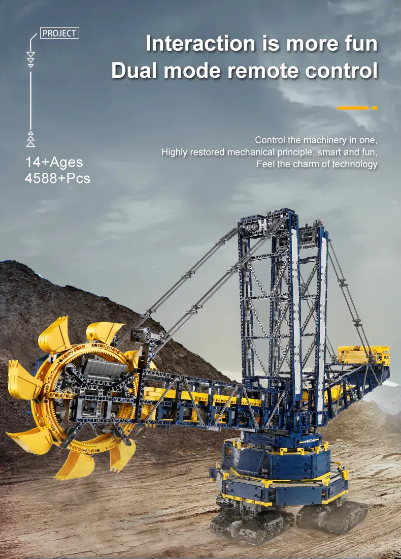 Thumbnail: Technical Bucket Wheel Excavator Building Blocks Remote Control Truck Bric