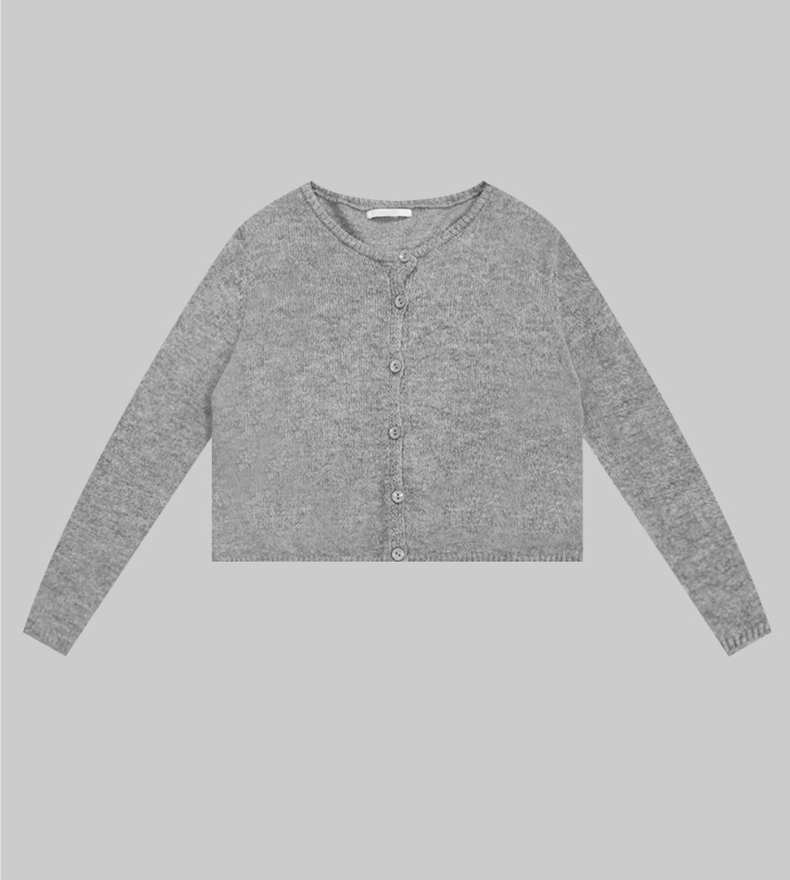 Frill Ruffle Knit Cardigan Set Women Round Neck Tiered Trim Matching