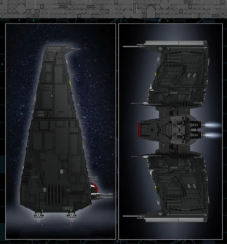 Thumbnail: Star Destroyer Building Blocks UCS Command Shuttle Upsilon Starship Model Gifts