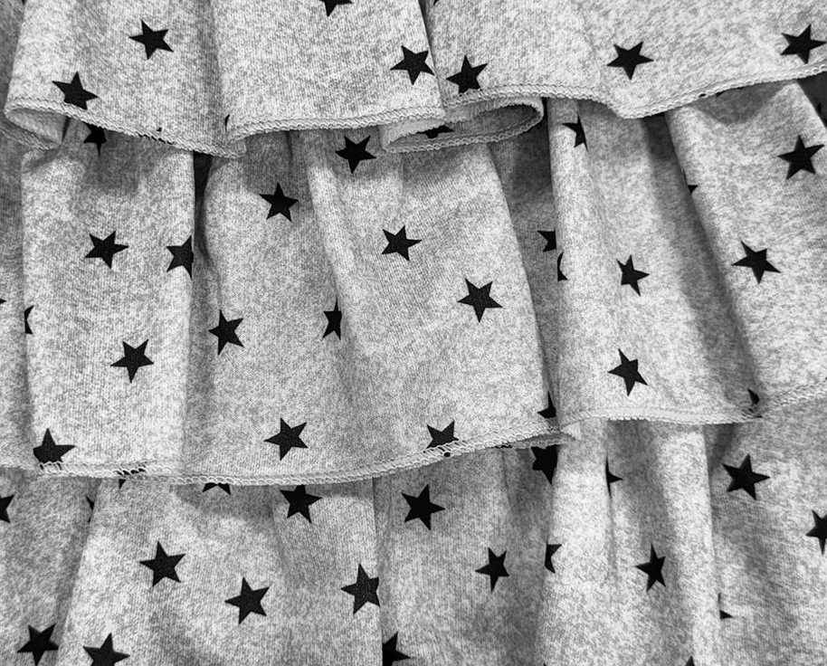 Women's Tiered Ruffle Mini Skirt Elastic Waist Cancan Frill Skirt
