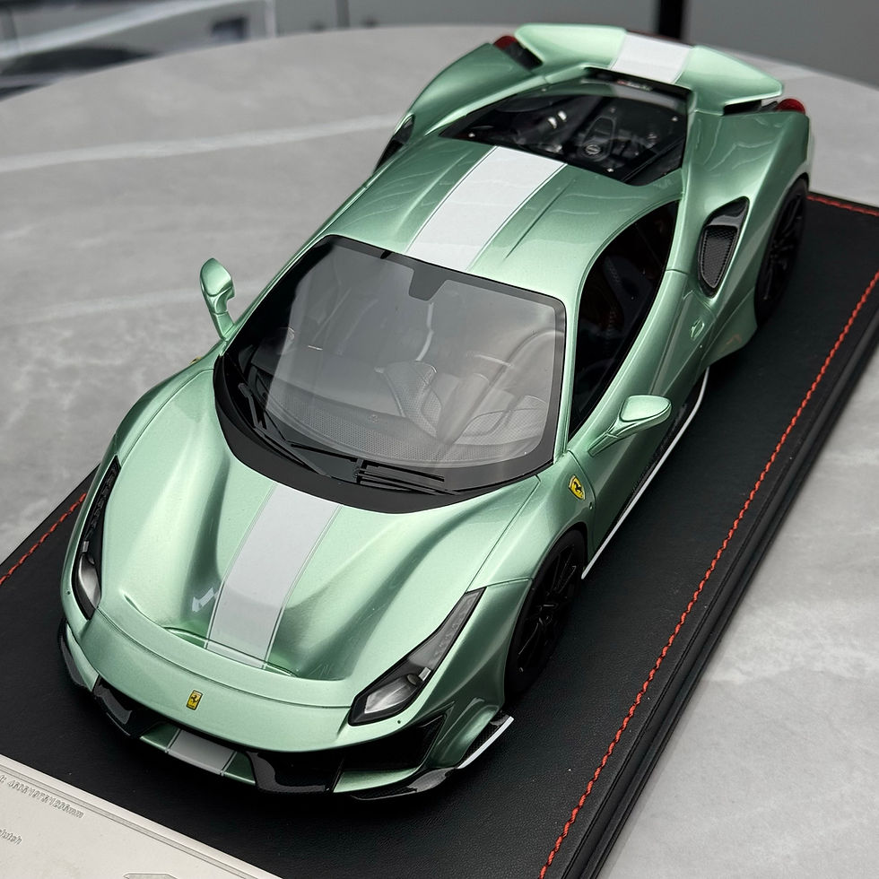 Thumbnail: DM Ferrari 488 Pista Hardtop Francis Green Supercar Resin Model Car 1/18
