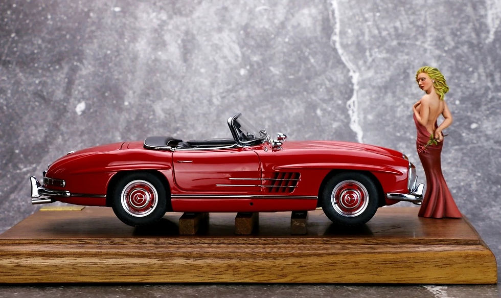 Thumbnail: CMC 1:18 Mercedes-Benz 300 SL W198 Red Convertible Metal Model Car