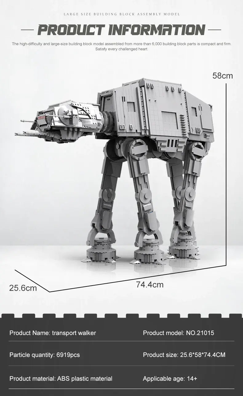 Thumbnail: Building Toys for Boys The Star Plan Motorised UCS Walker Model Blocks Bricks