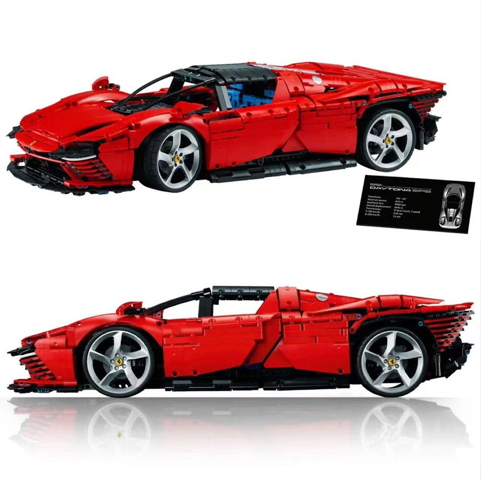 Thumbnail: 3778PCS FIT 42143 Daytona SP3 Supercar Ferraried Model Building Block Bric