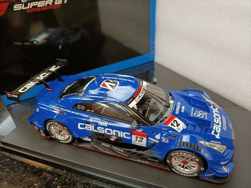 Thumbnail: Ebbro 1:18 Nissan GT Championship Sports Car Model Calsonic Nissan GT-R R35 2018