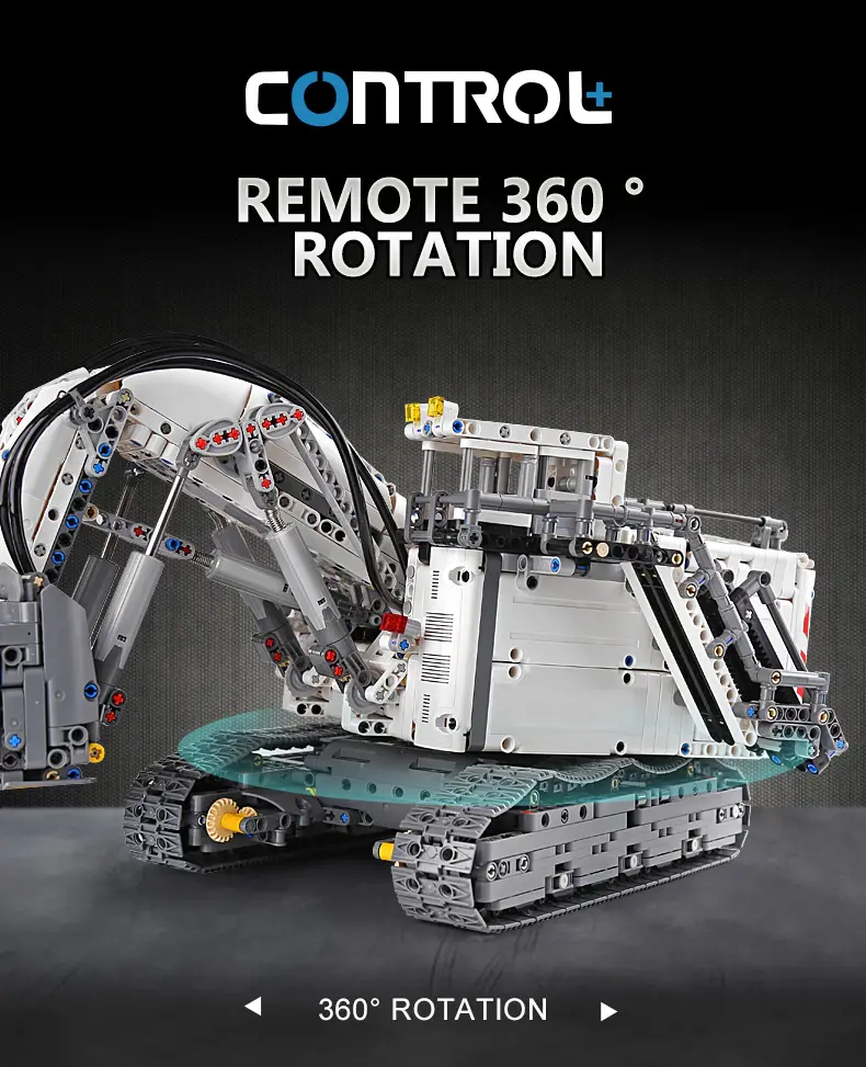 Thumbnail: Motorized Liebher Mining Excavator R9800 Electric RC Truck Building Bricks