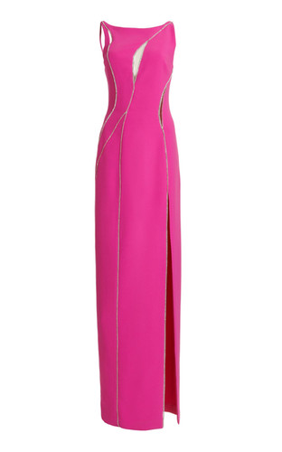 chinese dress ladies Satin Maxi Dress Scarlett - Red Evening Gown
