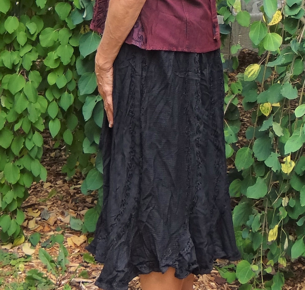 Thumbnail: Yummy Textured Rayon Skirt
