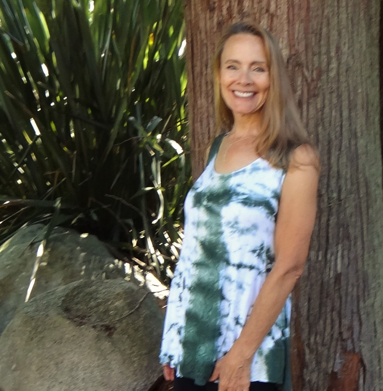 Lace Detail on Tie Dye Tank Tunic: 7307