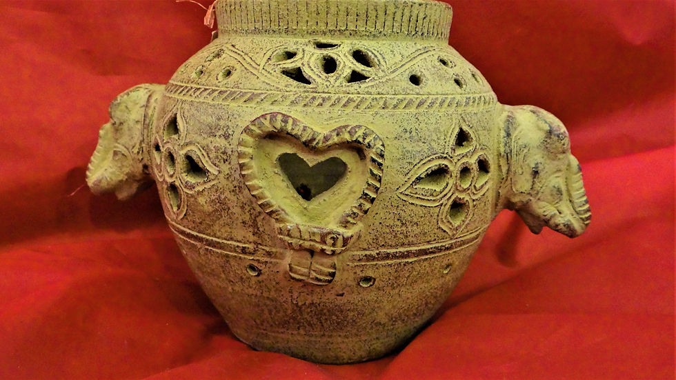 Thumbnail: Tad XXK Pillar Candle Holders in Ban Chiang Pottery