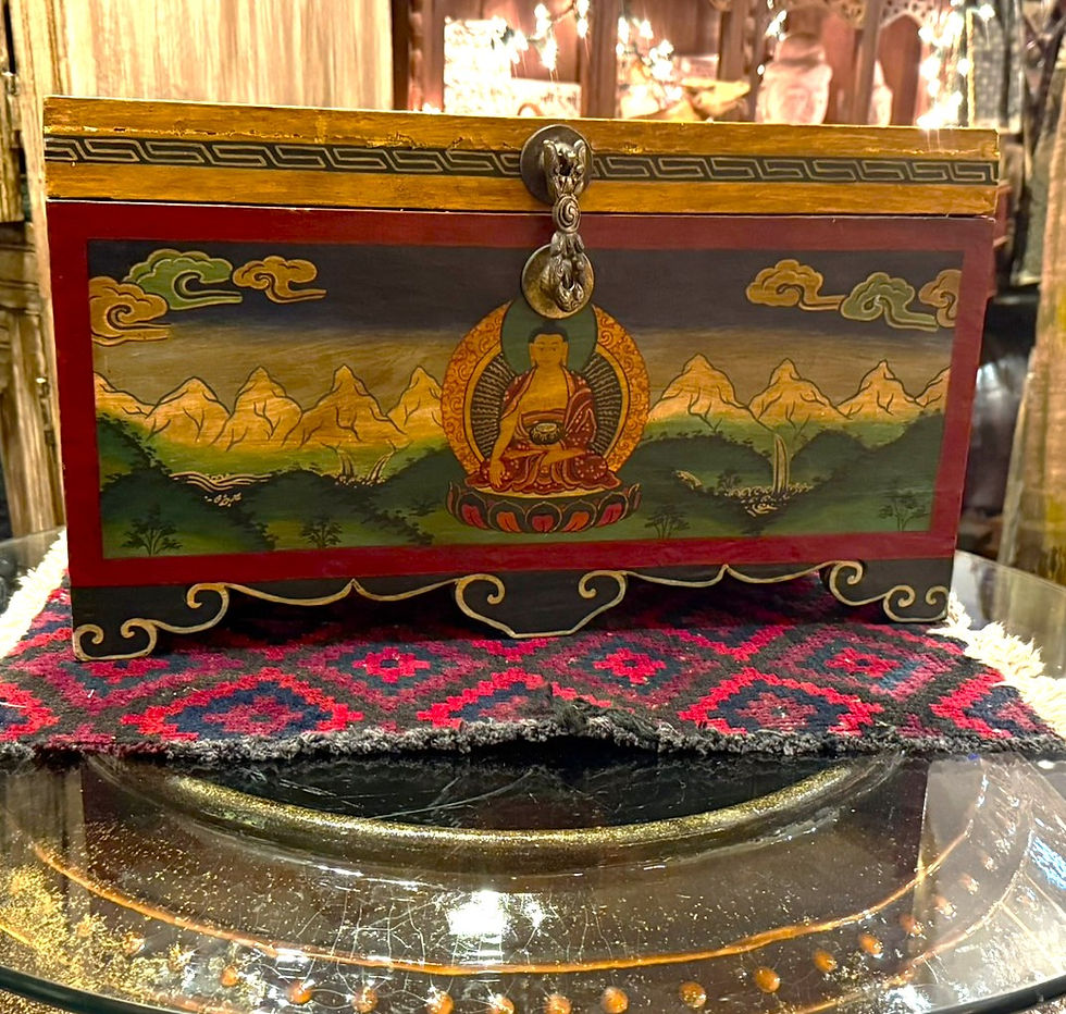 Thumbnail: Nepalese Sacred Box with Meditating Healing Buddha