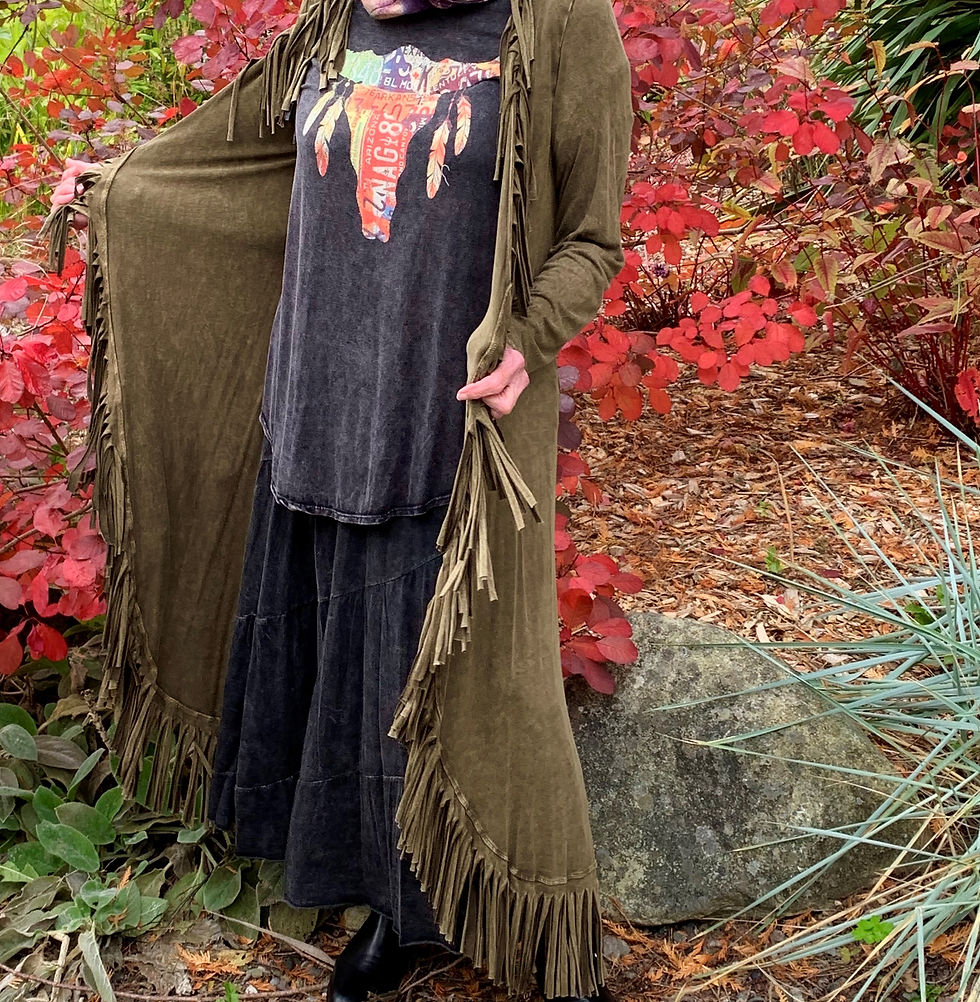 Thumbnail: French Terry Long Fringed Cardigan