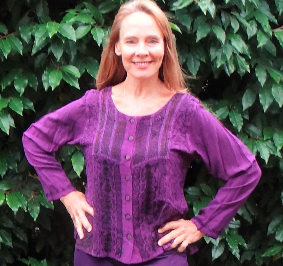 Thumbnail: 3/4 Sleeve Embroidered Top
