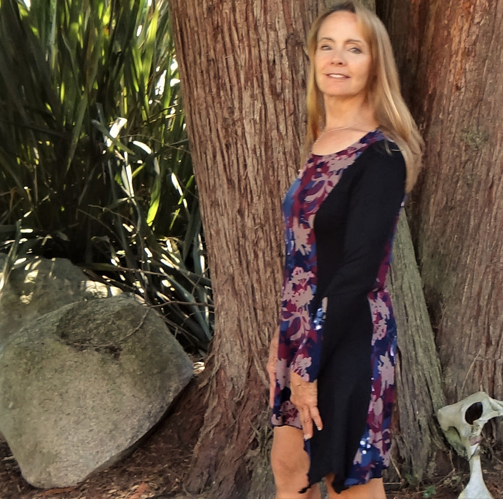 Thumbnail: Jersey Dress with Flower Panels Long Sleeves: Yak n Yeti