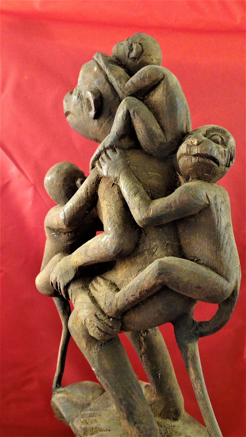 Thumbnail: Myawwat & Three Babies Ox Cart Prow Decoration