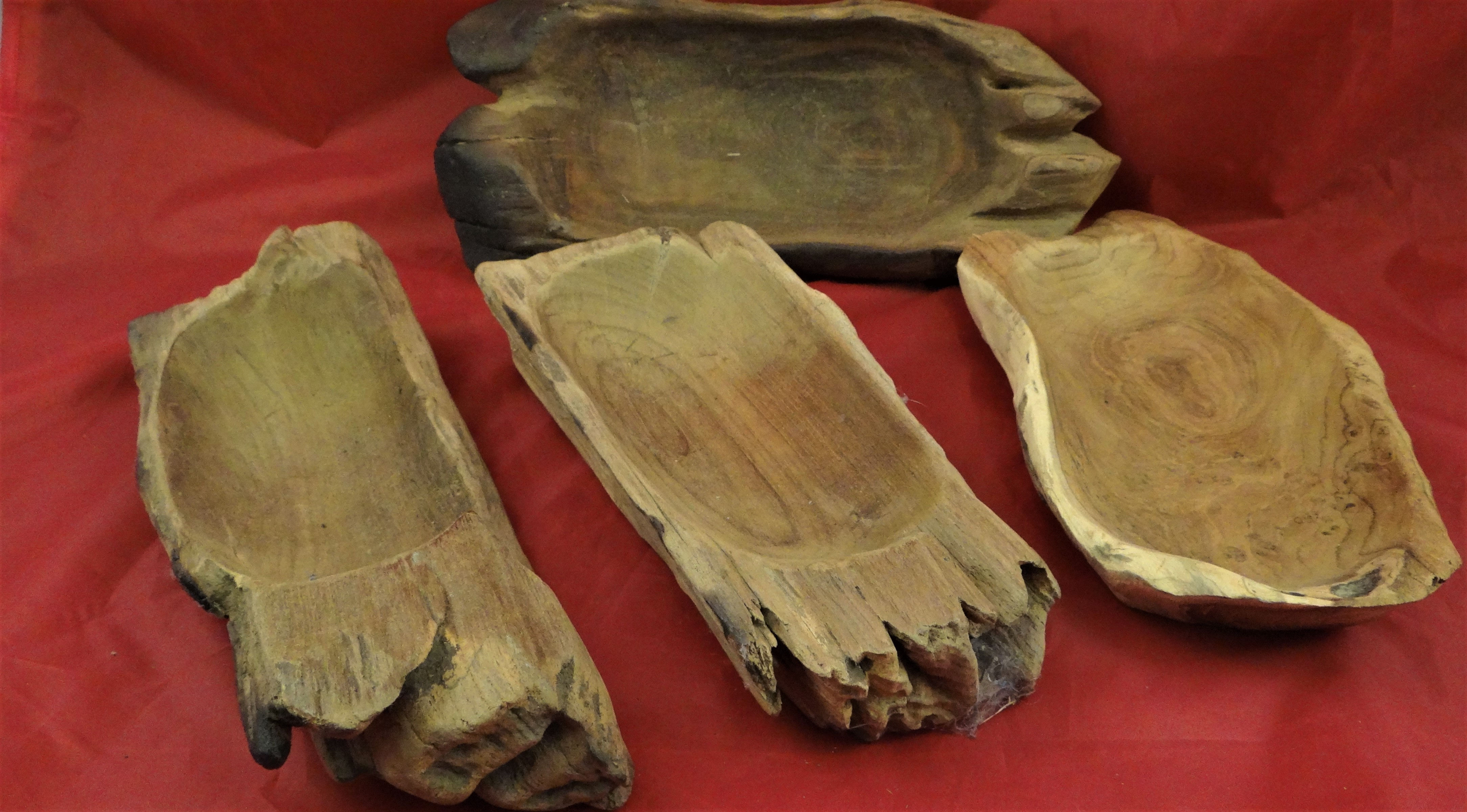 Small Teak Thai Rustic Trays