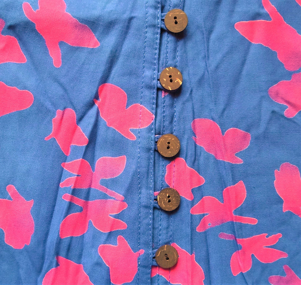 Thumbnail: Button-Up Butterflies Tails with Cap Sleeve: Wild Woman