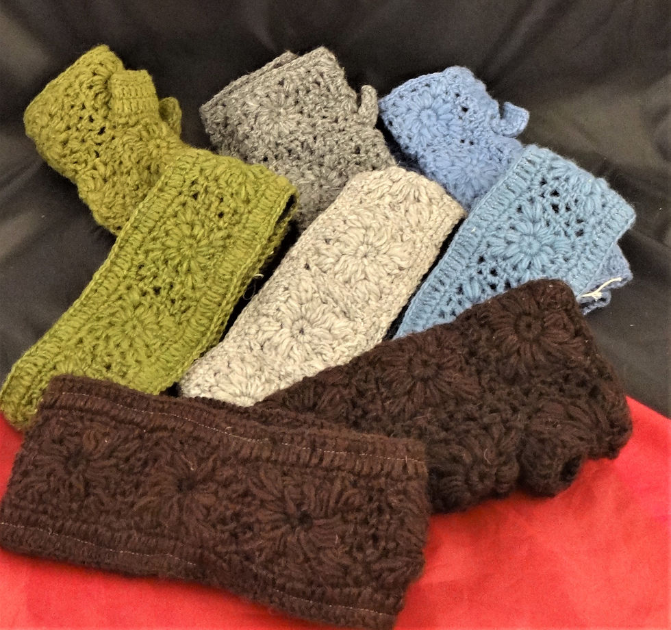 Gretchen Headband Crocketed in Yak Wool