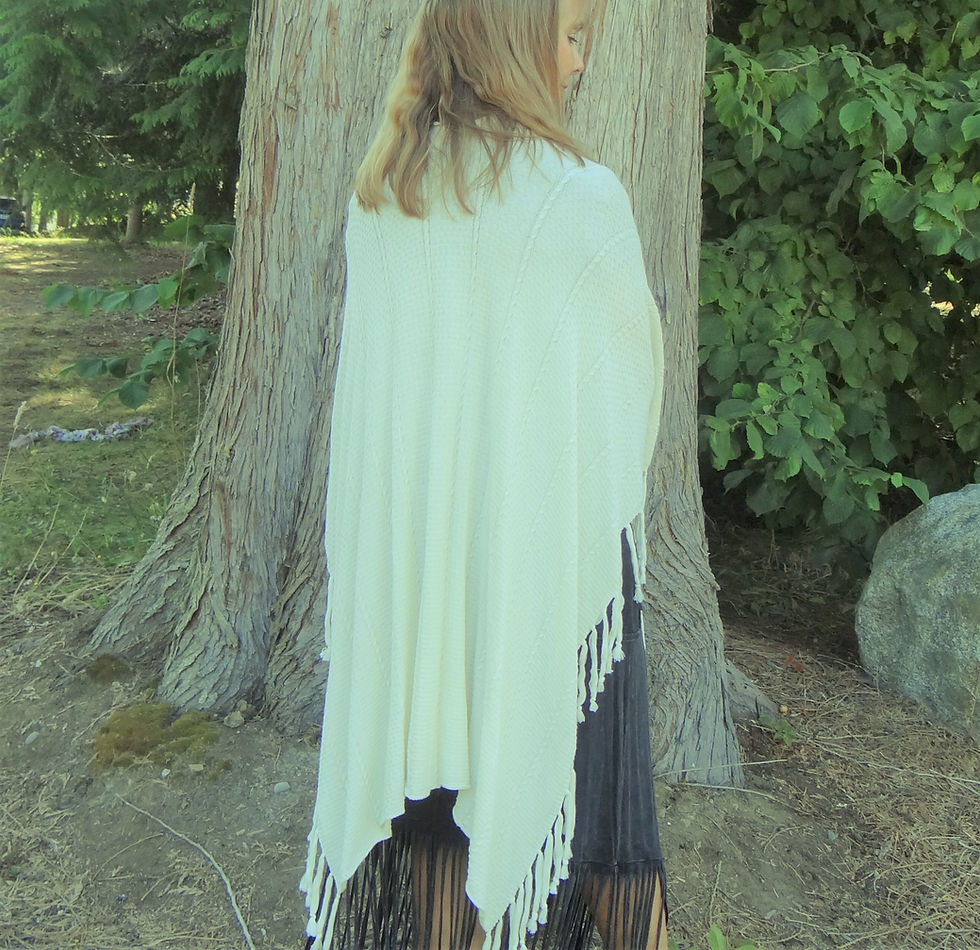 Thumbnail: Basic Shawl in White Cotton