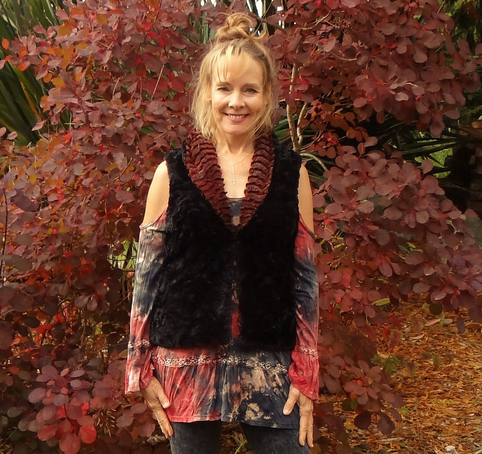 Thumbnail: Shawl Collar Vest: Crimson Super Soft Faux Fur in Small