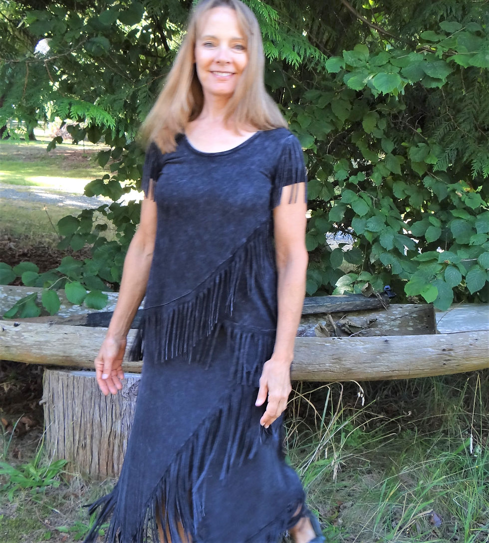 Thumbnail: French Terry Fringed T-Shirt: T Party