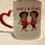 Thumbnail: Red & White Heart Handled Mug With Free Matching Heart Coaster