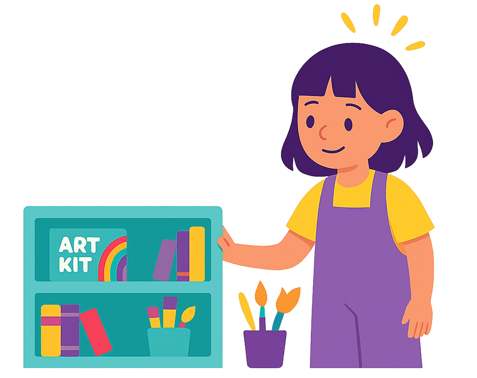 Girl picking up a book