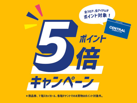 ポイント5倍キャンペーンを開催!