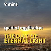 Sunset over Lake Erie promoting a meditation called Day of Eternal Light