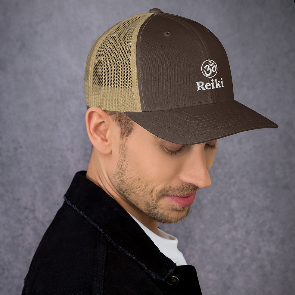 Thumbnail: Unisex Reiki Om Trucker Cap