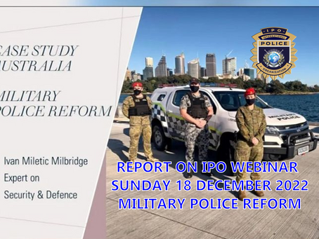 REPORT ON IPO WEBINAR SUNDAY 18 DECEMBER 2022 - MP REFORM