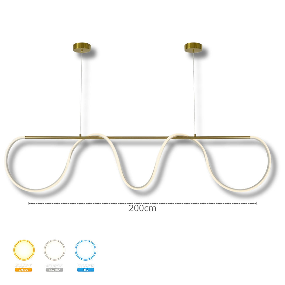 Miniatura: Lampara DECO 2mts Dorada 3CCT 120w 091-61231