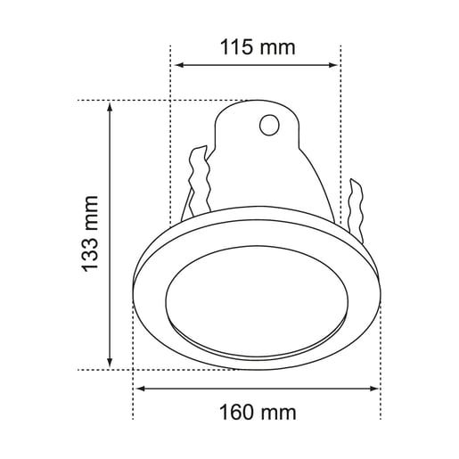 Miniatura: Luminario Empotrado ( YD-1500/B ) YDLED-1500/65/BL