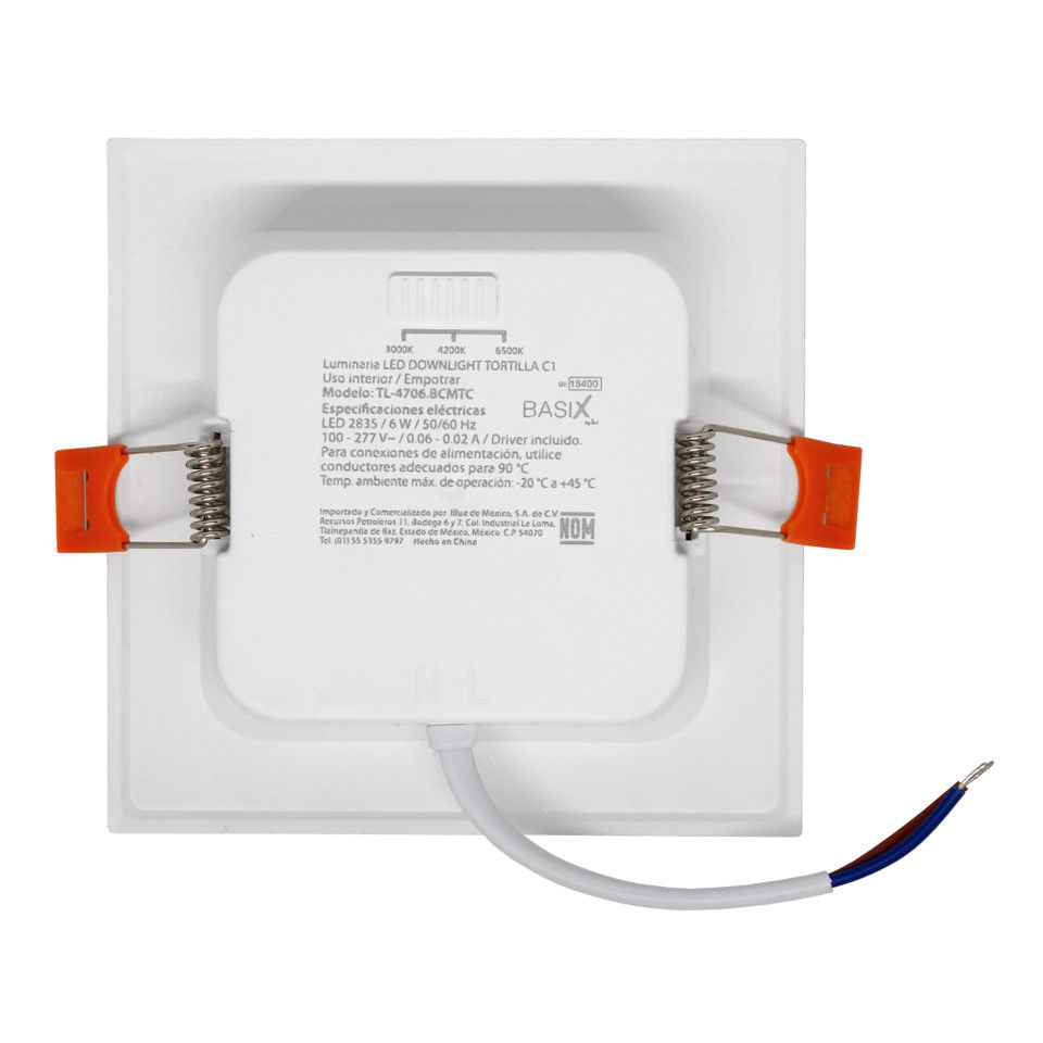 Miniatura: Panel Cuadrado 6w 100-277v CCT PS/PP ILL-TL-4706.BCMTC