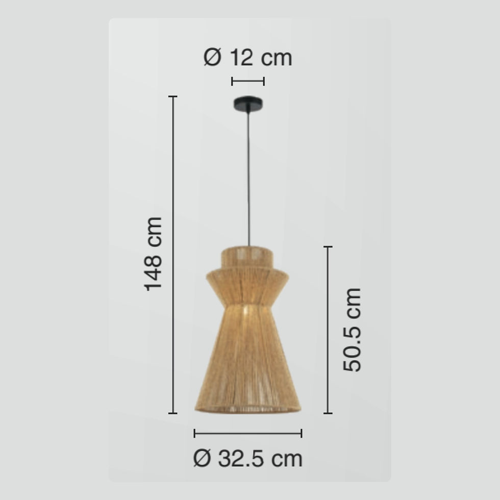 Miniatura: Luminaria colgante fibra natural CA C386/BMB