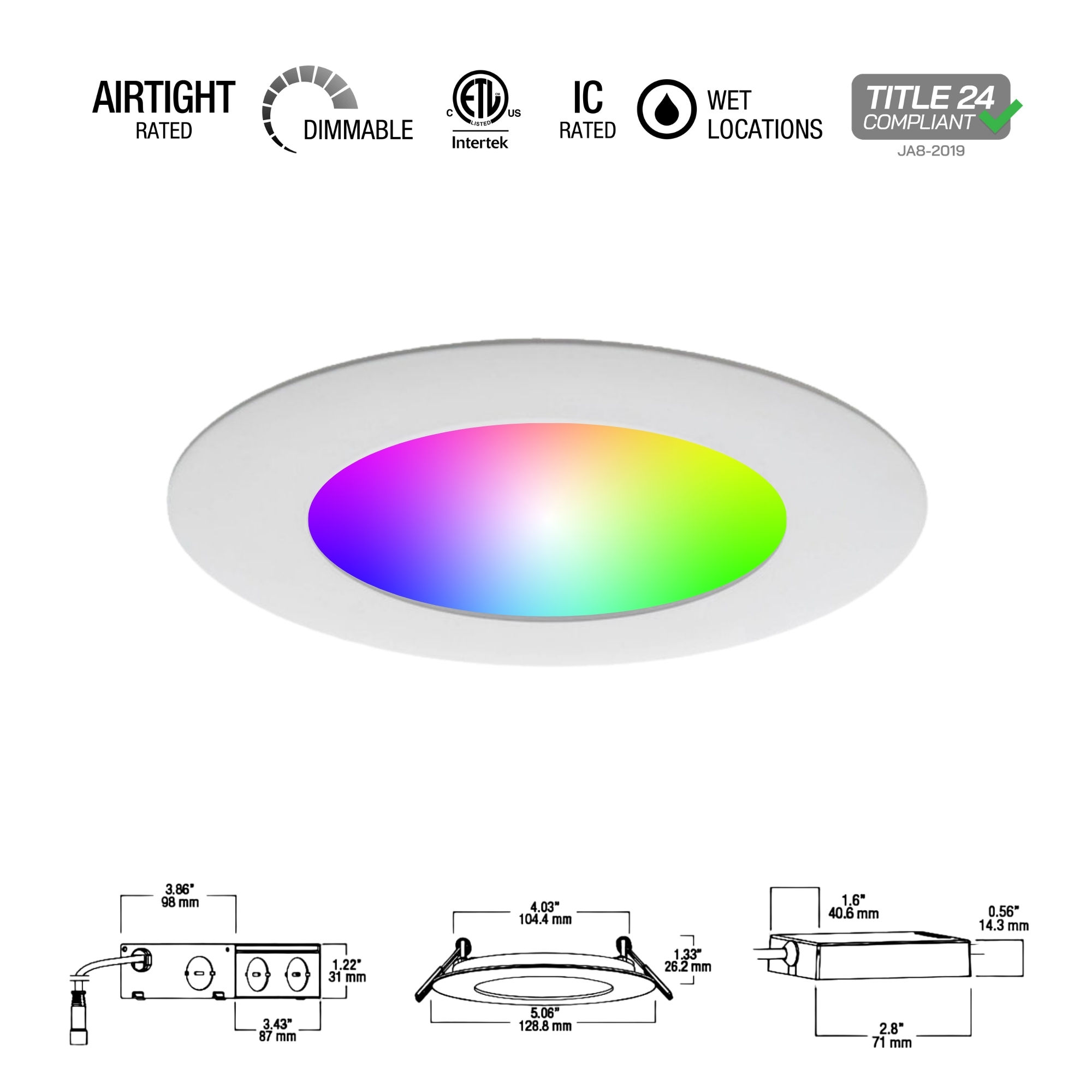 Razor RGB+CCT WIFI 4" Blanco ND-RZR-RGB-400-WH
